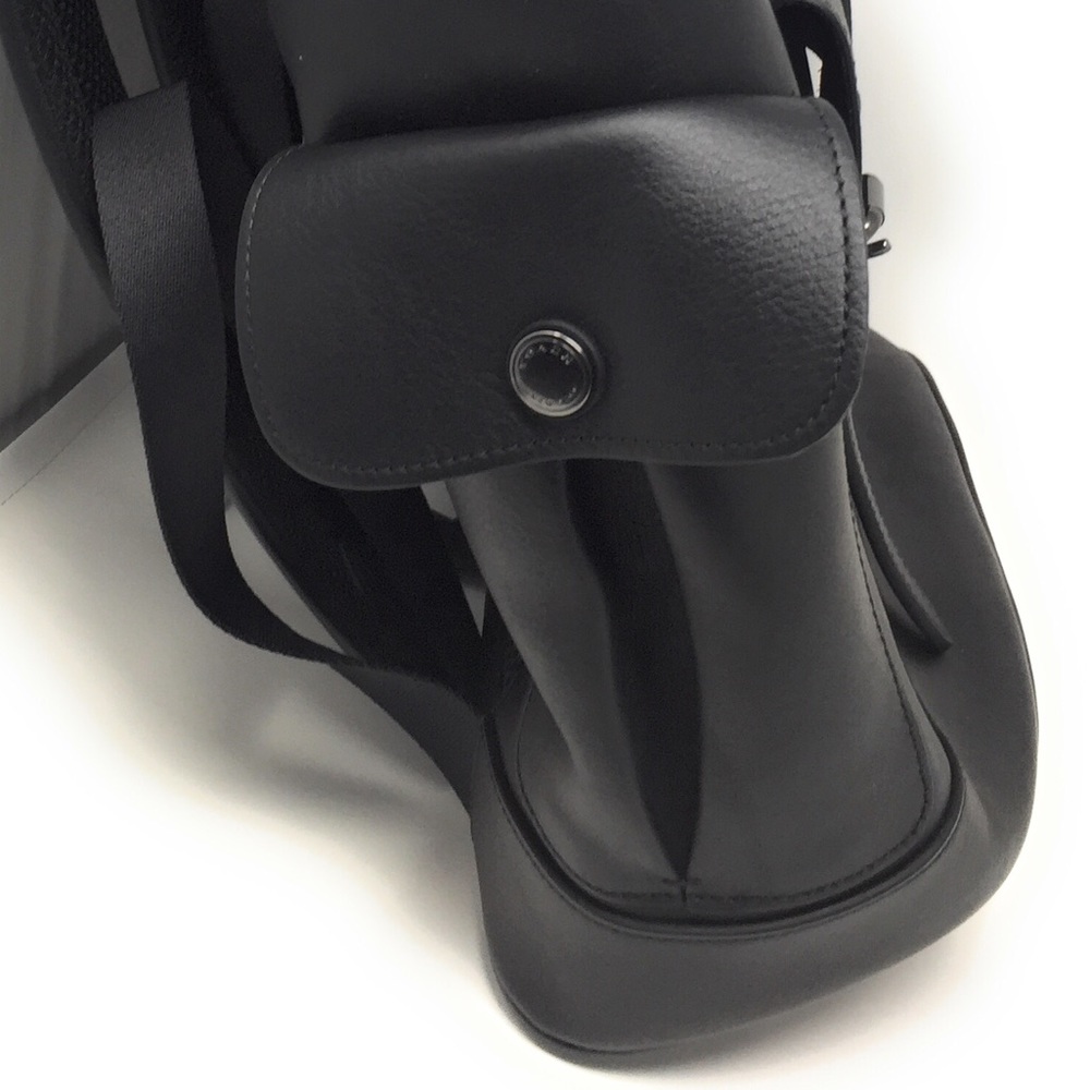 Coach Authentic Black Leather Hudson Backpack - Picture 5 of 5